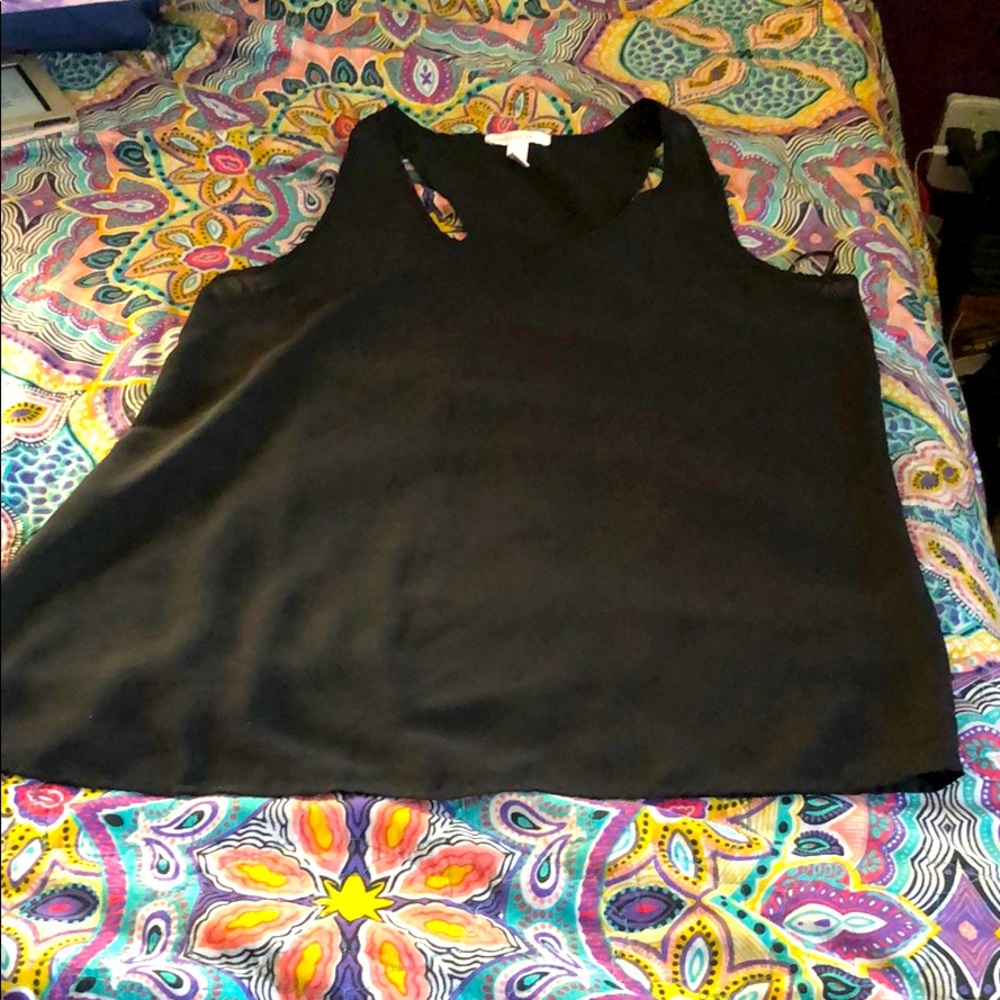 Sheer black tank top